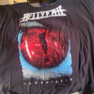 Black Men's Shirt with Red and Blue Graphic